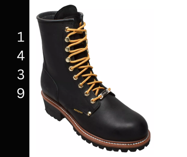 Men;s 9" Logger Boots-Steel Toe Black